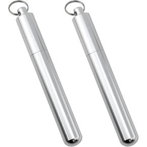 VAKTOK- Portable Toothpick Cases Aluminum Alloy Pocket Toothpick Holders Suitable For Daily Use And Easy To Carry (2PCS)