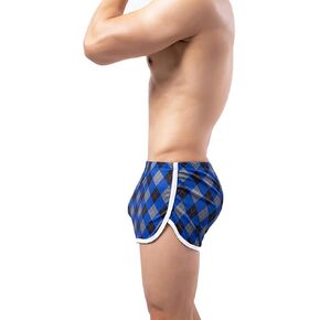 Faringoto Men's Plaid Printed Loose Boxer Shorts Underwear