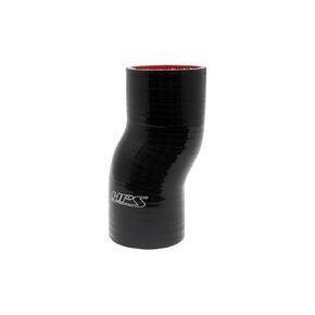 HPS HTSOC-312-L6-BLK High Temperature 4-ply Polyester Silicone Offset Coupler Hose,3-1/8" ID, 5 mm Wall Thickness, 6" Length, Black