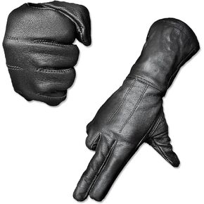 Hugger Motorcycle Black Gauntlet Gloves Unlined Cold/Wind Resistant