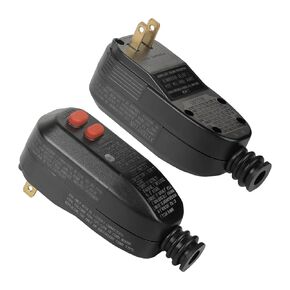ANEKEN GFCI Plug Replacement,Auto-Reset 2 Prongs 15 Amp 2-Wires with Waterproof Ground Fault Circuit Plug Interrupter Safety RCD Protector for Power Pressure Washer,Hair Dryer,Weeder,Hot Tub,Pool Pump