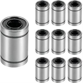 10 Pcs LM8UU Linear Ball Bearing ID 8mm, OD 15mm, Length 24mm Suitable for CNC, 3D Printers