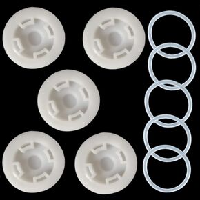 5 pack 2" Fine Thread Bung Cap,Thread Caps with Gasket,Poly Buttress Drum Bung for 55 Gallon Plastic Drum