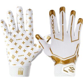 Shock Doctor Showtime Receiver Glove, White/Gold Lux S