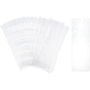 NBEADS 200 Pcs Shrink Wrap Bags, 9.8x3 Inch PVC Clear Heat Shrink Wraps Rectangle Shrink Film Bags Small items Treat Bags for Candles Soaps Jars Gifts Small Cosmetic Bottle in Saudi Arabia