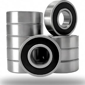 10 Pack 6204-2RS Double Rubber Seal Deep Groove Ball Bearings 20x47x14mm, Pre-Lubricated and Stable Performance and Cost Effective Bearings (6204-RS)