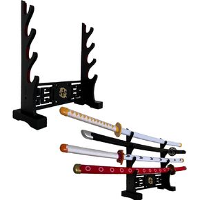 Sword Holder Katana Wall Mount Katana Stand Samurai Display Rack Support All Tanto Sword Wakizashi 4-Tier in Saudi Arabia