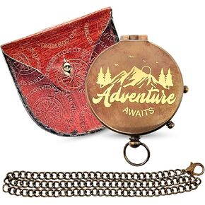 Antique Compass - Exquisite Compass- Anniversary & Wedding Gift - Luxurious Antique Finish - includes Personalized Gift Card