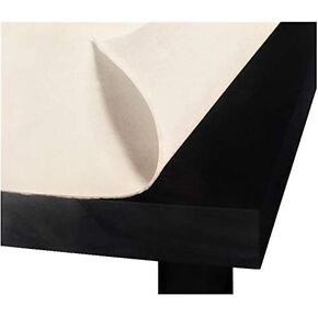 Better Home Premium Felt Back Table Pad, Heavy Gauge White Vinyl 52"x90" Cut to Fit