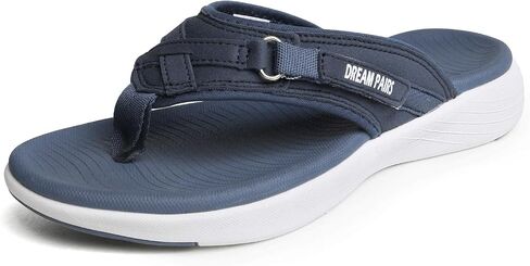DREAM PAIRS Womens Arch Support Lightweight Flip Flops | Soft arch support footbed, deep heel cup, anti-slip soles adjustable strap offer comfort for summer outings and outdoor walks in Saudi Arabia