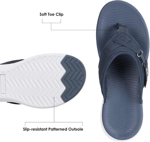 DREAM PAIRS Womens Arch Support Lightweight Flip Flops | Soft arch support footbed, deep heel cup, anti-slip soles adjustable strap offer comfort for summer outings and outdoor walks in Saudi Arabia