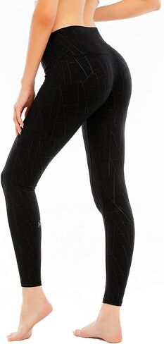 HUGE SPORTS Women's High Waisted Tummy Control Yoga Leggings with Pocket Running Workout Pants Active Tights in Saudi Arabia