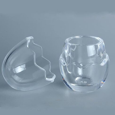 2 Pcs Acrylic Toothpick Box with Lid Portable Egg Shape Toothpick Dispenser Clear Toothpick Holder Organizer Decorative Toothpick Jar Fruit Picks Container for Home Restaurant Hotel in Saudi Arabia