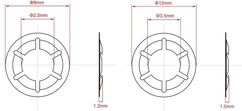uxcell M3, M4 Internal Tooth Star Locking Washer Lock Washers Push on Locking Speed Clip, 65Mn Black Oxide Finish 70pcs in Saudi Arabia