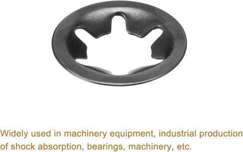 uxcell M3, M4 Internal Tooth Star Locking Washer Lock Washers Push on Locking Speed Clip, 65Mn Black Oxide Finish 70pcs in Saudi Arabia