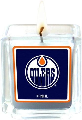 شموع معطرة من Siskiyou Sports NHL Edmonton Oilers، 4 قطع مقاس واحد، ألوان الفريق in Saudi Arabia