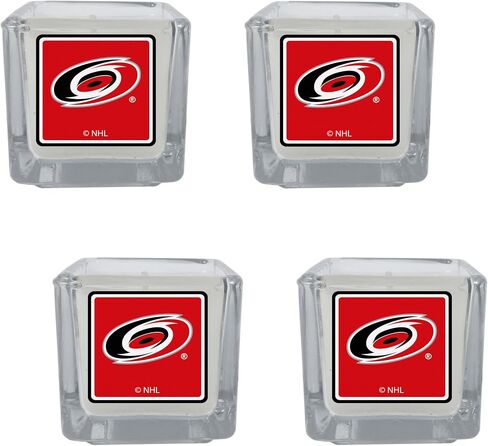 شموع معطرة من Siskiyou Sports NHL Carolina Hurricanes، 4 قطع مقاس واحد، ألوان الفريق in Saudi Arabia