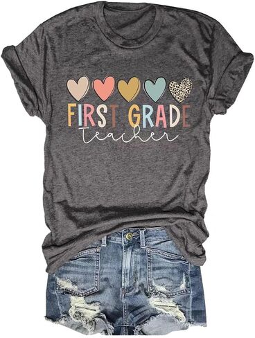 Teacher Shirts for Women Last/First Day of School 100 Days of Loving School Inspirational Graphic Tees Tops in Saudi Arabia