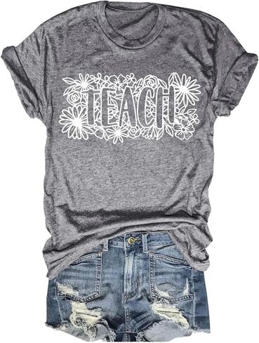 Teacher Shirts for Women Last/First Day of School 100 Days of Loving School Inspirational Graphic Tees Tops in Saudi Arabia