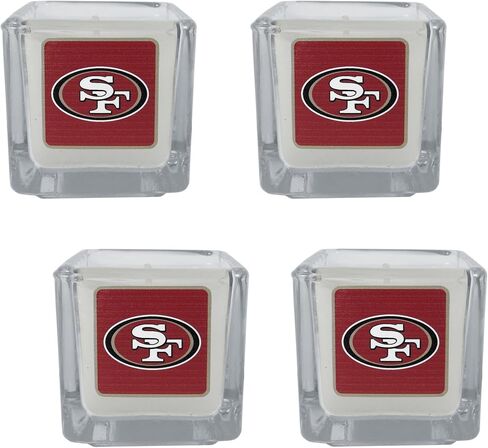 شموع معطرة من Siskiyou Sports NFL San Francisco 49ers، 4 قطع مقاس واحد، ألوان الفريق in Saudi Arabia