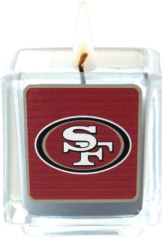 شموع معطرة من Siskiyou Sports NFL San Francisco 49ers، 4 قطع مقاس واحد، ألوان الفريق in Saudi Arabia
