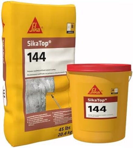SikaTop 144 مقاوم للماء، معدل بالبوليمر، طلاء أسمنتي، رمادي، 5 جالون in Kuwait