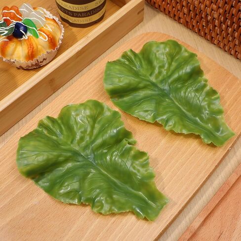 Garneck 3PCS Artificial Lettuce Leaves - Fake Vegetables Leaf - 1:1 Reproduction of Simulated Vegetable Models for Home Kitchen Food Playset Display Window Photography Props in Saudi Arabia