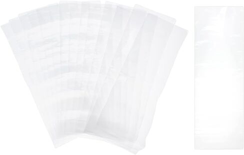 200 قطعة من أكياس التغليف المنكمشة من NBEADS، مقاس 9.8 × 3 بوصة من PVC، أغلفة قابلة للانكماش بالحرارة، أكياس مستطيلة قابلة للانكماش، أكياس صغيرة لعلاج الأشياء للشموع، والصابون، والجرار، والهدايا، وزجاجة مستحضرات التجميل الصغيرة in Kuwait