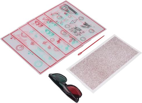 Red Green Stereo Test, Eye Training Low Vision Test Chart, for Stereopsis Improvement, Autonomy Movement, and Vision Disorders in Saudi Arabia