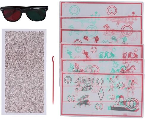Red Green Stereo Test, Eye Training Low Vision Test Chart, for Stereopsis Improvement, Autonomy Movement, and Vision Disorders in Saudi Arabia