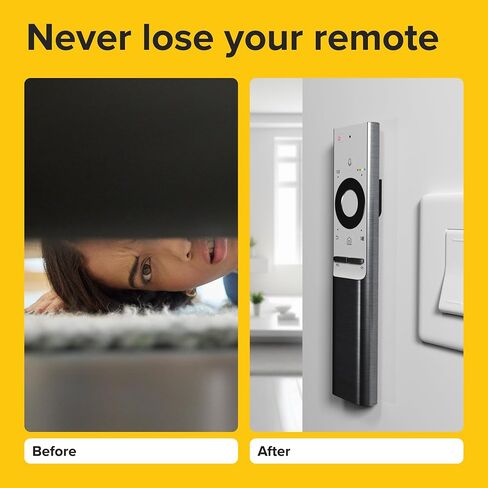 Magnetic Remote Control Holder - 2 Pcs Black Set for TV, Fan, and Air Conditioner Remotes - Wall Mount with Self-Adhesive Back for Easy Installation and with our Powerful and Sleek Magnetic Holders in Kuwait