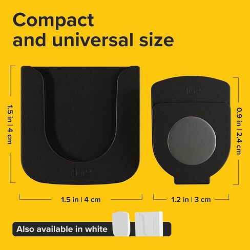 Magnetic Remote Control Holder - 2 Pcs Black Set for TV, Fan, and Air Conditioner Remotes - Wall Mount with Self-Adhesive Back for Easy Installation and with our Powerful and Sleek Magnetic Holders in Kuwait