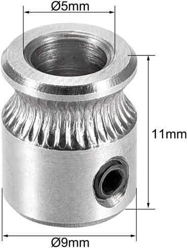Uxcell MK8 Drive Gear Direct Extruder Drive 5 مم تتحمل للطارد قطعتين in Saudi Arabia