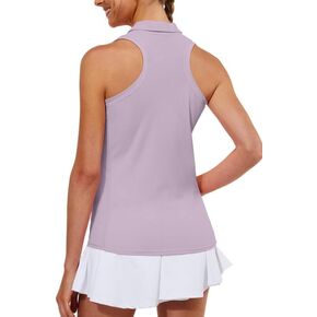 Hiwzffy Women's Golf Shirts Tank Tops Sleeveless Tennis Shirts Tops Racerback with Collar Quick Dry in Kuwait