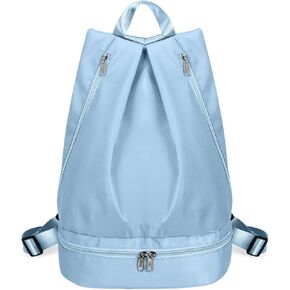 Women's Gym Backpack Waterproof Swimming Backpack with Shoe Compartment & Wet Pocket, Sports Travel Backpack Small Gym Bag