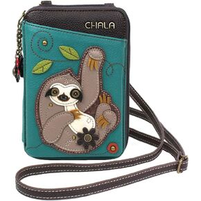 CHALA Wallet Crossbody Cell Phone Purse - Women Faux Leather Multicolor Handbag with Adjustable Strap Convertable Strap