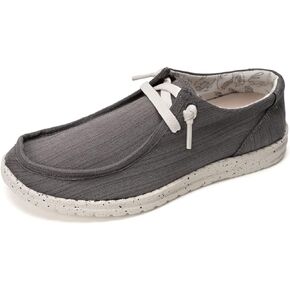 Womens Slip On Loafer Outdoor Sneakers Causal Low Top Canvas Flat Comfortable Fashion Walking Shoes