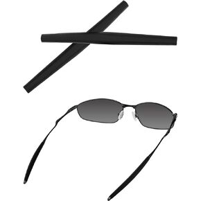 Bwake Replacement Earsocks for Oakley Whisker/Square Whisker/Big Square Wire/Square Wire 2.0 Sunglasses - Black