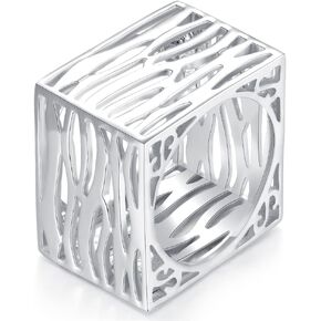 Matt Brush Metallic Statement Ring for Women Gold & Silver Design Perfect for Fashionable Cocktail Parties