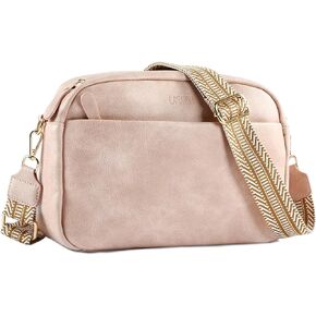 Crossbody Bags for Women, Fashion Medium Size 12.2" (L) 4.7" (W) 7.9" (H) Vegan Leather Purse Shoulder Handbag