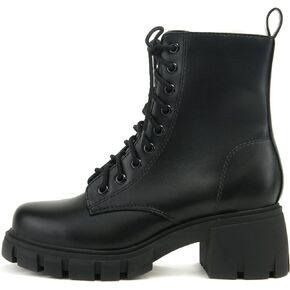 Soda TUNDRA ~ Women Lug Sole Lace up Fashion Combat Ankle Boot w/Side Zipper