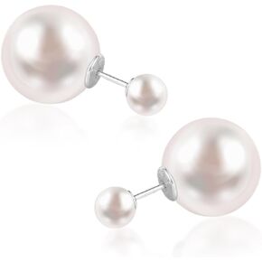 Jewelry S925 Sterling Silver Handpicked Freshwater Cultured Pearl Stud Earrings For Brides Bridesmaid Anniversary Birthday Gifts Accessories Jewelry Gift For Women… in Saudi Arabia