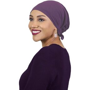 Head Scarf Wrap for Women Cancer Headwear Chemo Cap Head Coverings Turbans Pre Tied Scarves Scarfs Snood Bamboo Celeste