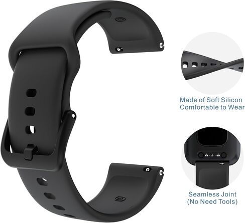 Silicone Watch Bands, 22mm Watch Band Quick Release Silicone Breathable Wristband for Men in Saudi Arabia