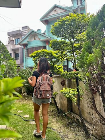 Brown large hemp backpack, hippie backpack in Saudi Arabia