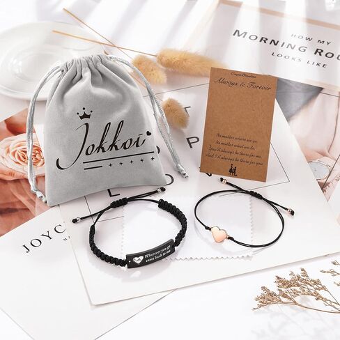 أساور متطابقة للأزواج، هدايا للأزواج في علاقات المسافات الطويلة لصديقها وصديقتها والنساء والرجال له ولها in Kuwait