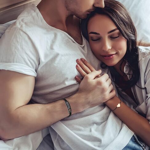 أساور متطابقة للأزواج، هدايا للأزواج في علاقات المسافات الطويلة لصديقها وصديقتها والنساء والرجال له ولها in Kuwait