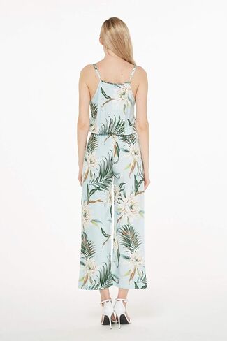 Women's Hawaiian Strap V with Pockets Jumpsuit in Wispy Cereus in Saudi Arabia
