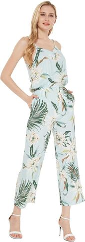 Women's Hawaiian Strap V with Pockets Jumpsuit in Wispy Cereus in Saudi Arabia