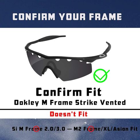 عدسات Predrox M Frame Strike ذات فتحات تهوية وأطقم مطاطية بديلة لنظارات Oakley الشمسية المستقطبة in Kuwait